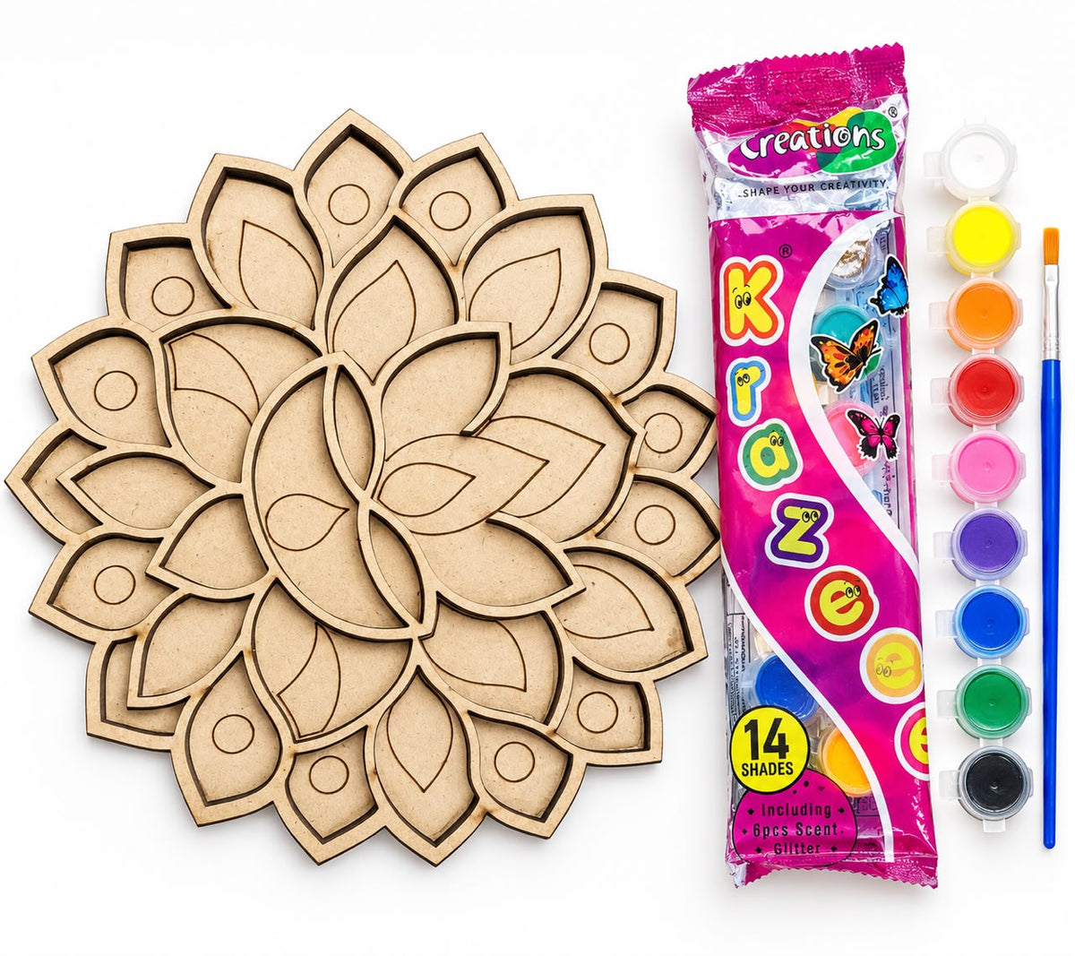 Diwali Stencil with Paint (14 Shades)