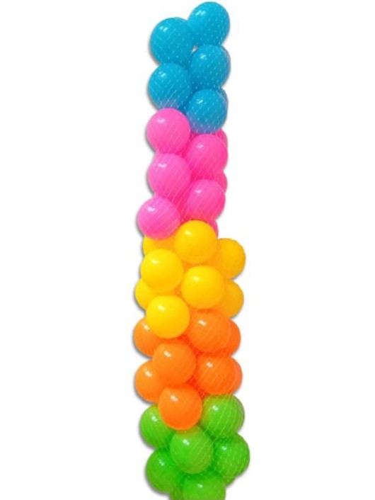 Multicolored Balls for Kids Pool - 50 pcs (Blue-Yellow-Pink-Orange-Green) - Available in 2 sizes