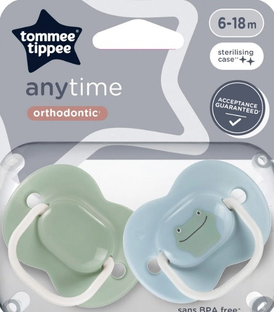 Tommee Tippee 6-18months Anytime Orthodontic Dummies 2 Pack Assortment