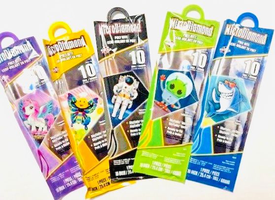 MicroDiamond Nylon Kite 10-Inch-Tall with Handle Line and QuikClip