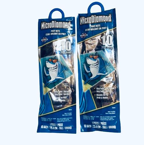 MicroDiamond Nylon Kite 10-Inch-Tall with Handle Line and QuikClip