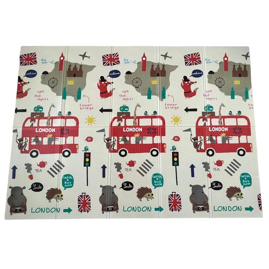 Kids Play Mat Double Sided - London/Baby