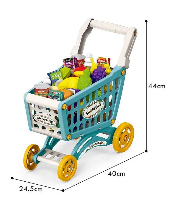 Assorted Market Shopping Trolley Set - 60pcs