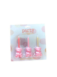 Teddy Birthday Candle Sticks (Available in 2 different colors)
