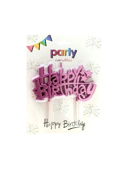 Happy Birthday Shinning Party Candles (Available in 4 different Colors)