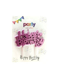 Happy Birthday Shinning Party Candles (Available in 4 different Colors)