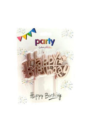 Happy Birthday Shinning Party Candles (Available in 4 different Colors)