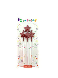 Happy Birthday Shinning Star Party Candles (Available in 4 different colors)