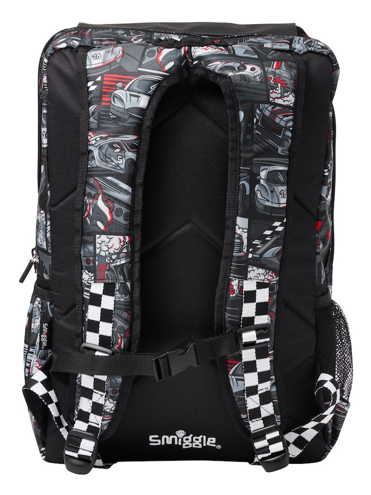 Smiggle Race Car Attach Fold Over Bag 16'