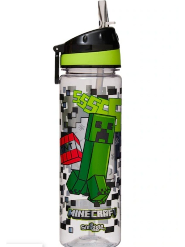 Smiggle Minecraft  Drink Up Water Bottle - 650ml