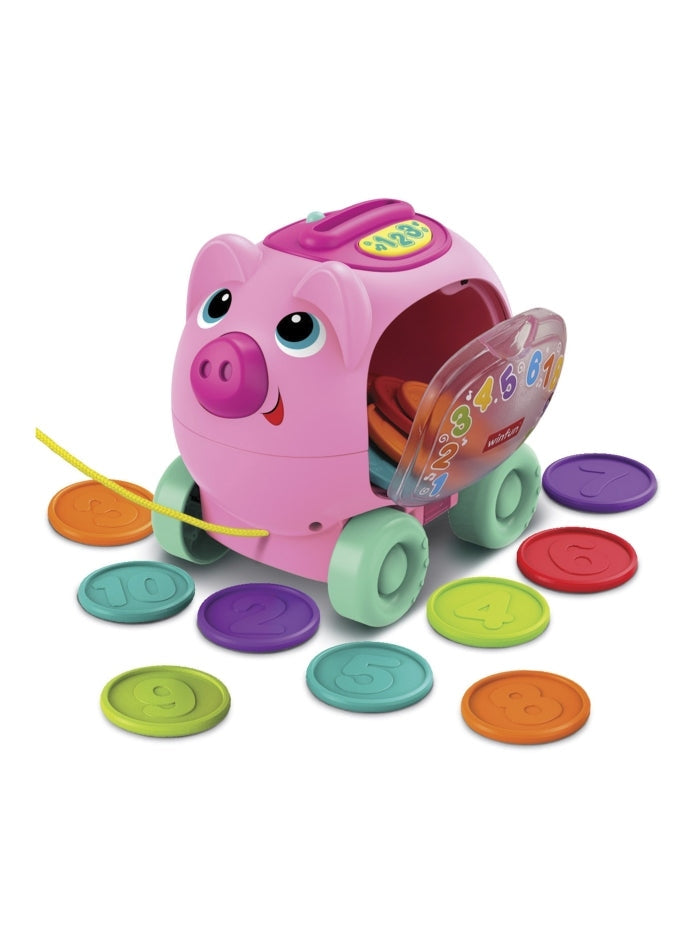 Pull Along Counting Piggy Bank