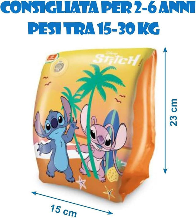 Mondo Disney Stitch Swimming Arm Bands 15x23cm