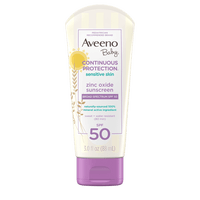 Aveeno Baby Continuous Protection® Sensitive Skin Lotion Zinc Oxide Sunscreen with Broad Spectrum SPF 50 - 88ml