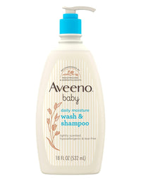 Aveeno Baby Daily Moisture Wash & Shampoo - 532ml