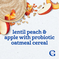 Gerber Oatmeal & Fruit - Lentil Peach & Apple with Probiotic Oatmeal Cereal 8 oz(227g) - 12Months+