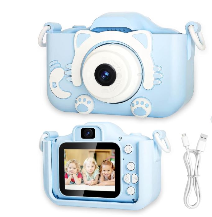 Children's Fun Camera Cute Kitty-Blue Age 6+