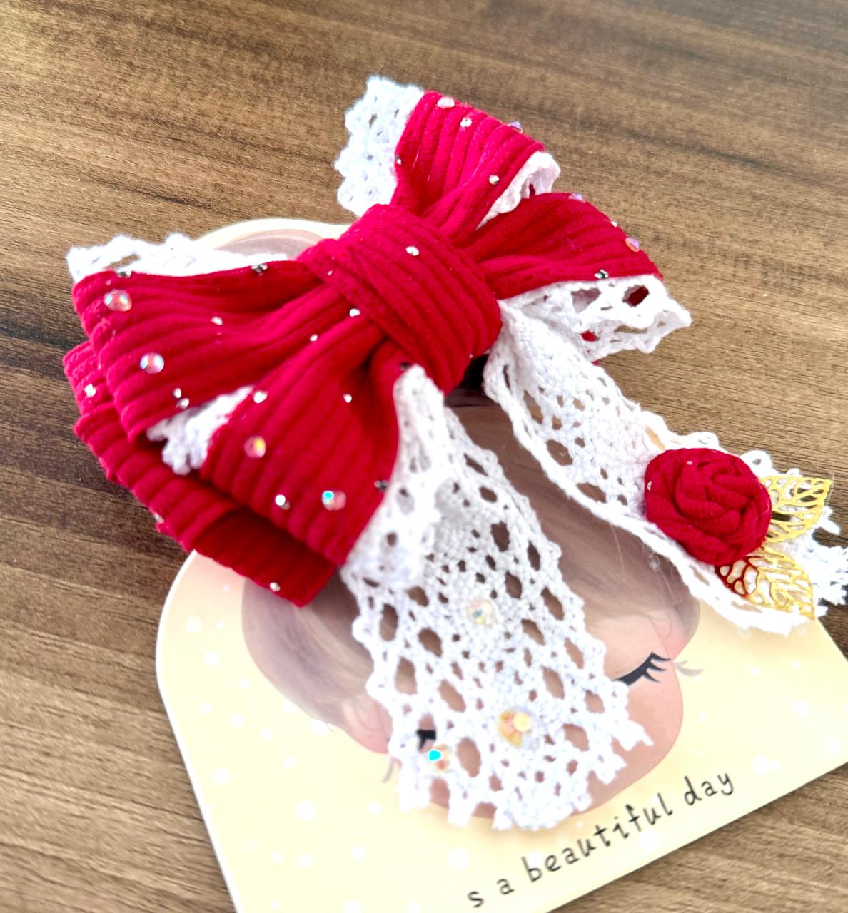 Bantyk Red Fairy Christmas Hair Clip