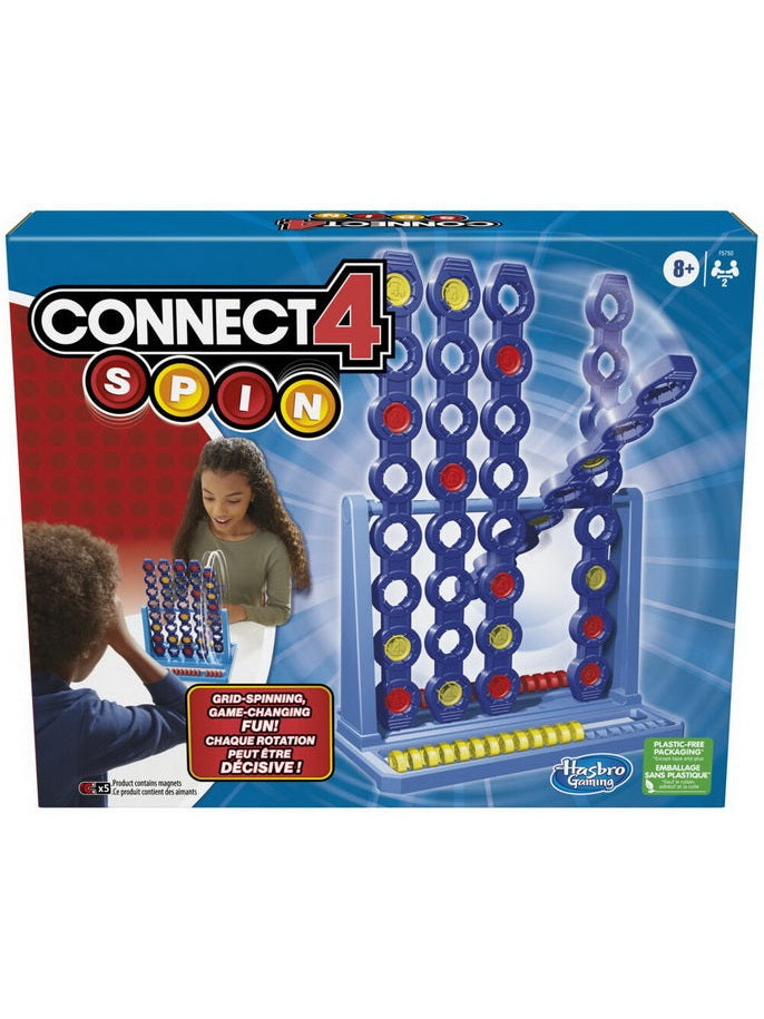 Hasbro Gaming Connect 4 Spin Game, Features Spinning Connect 4 Grid,  2 Player Board Games