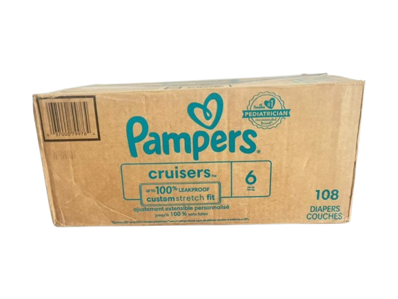 Pampers Cruisers Diapers Size 6 (35+Ib, 16+kg) - 108 Count