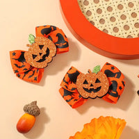 2pcs Halloween Pumpkin Hair Clips for Girls