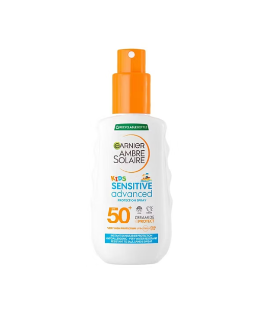 Garnier Ambre Solaire SPF 50+ Kids Sensitive Advanced Sun Cream Spray - 150ml