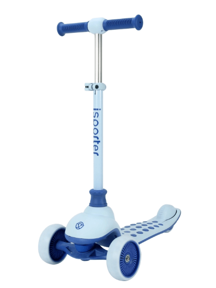 iSporter Deluxe Folding 3 Wheel Scooter with LED Wheels M5 (2 Colors Available) 3years +