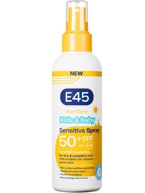 E45 Kids and Baby Sunscreen SPF50+ Spray for Face With Avocado Oil