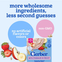 Gerber Multigrain & Fruit - Hearty Bits Banana Apple Strawberry Multigrain Cereal 8 oz(227g) - 12Months+