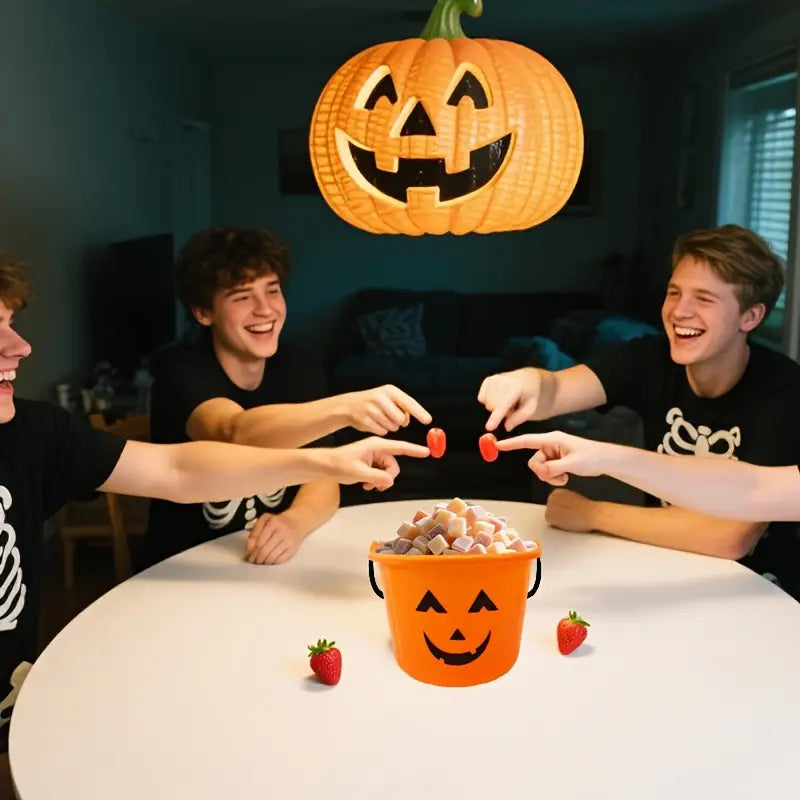 Smiling Halloween Pumpkin Candy Bucket