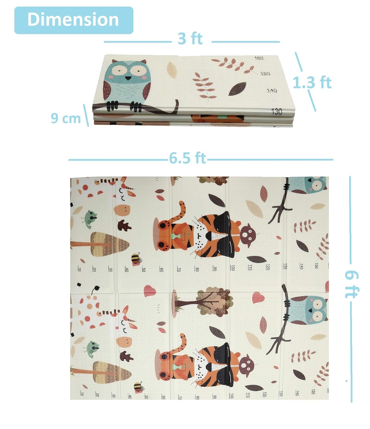 Kids Play Mat Double Sided-Kitten