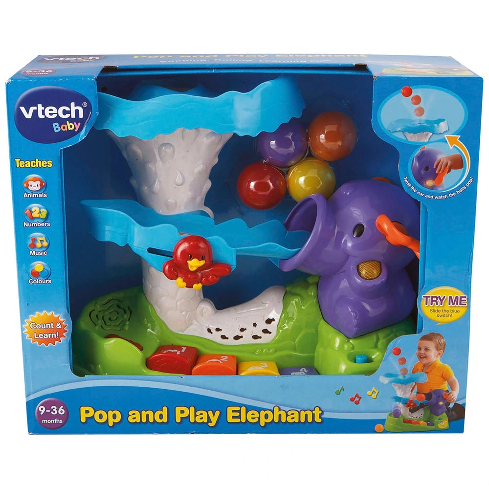 VTech Baby Pop and Play Elephant Ball Popper
