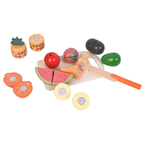 Kitchen Corner Wooden Cutting Play Food Fruit & Veg 11 Piece Set