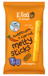 Ella's Kitchen Sweetcorn + Carrot Melty Sticks From 7 Months - 16g