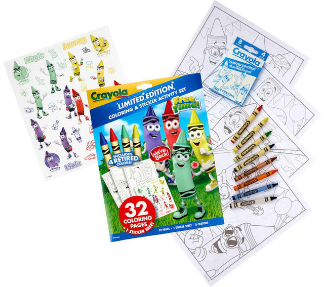 Crayola Limited Edition Coloring & Sticker Activity Set, Free Time