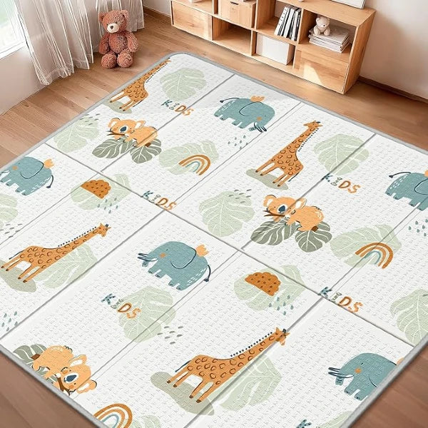 Kids Foldable Double-sided Soft Foam Waterproof Playmat - Animals Pattern