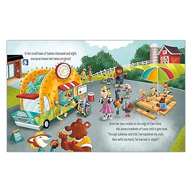 Goldie's Tasty Tacos (The Able Fables#4) Goldie the Goat, an all-star taco chef with a limb difference by Dr. Nicole Julia