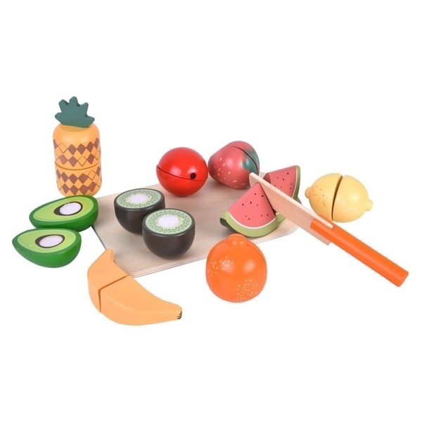 Kitchen Corner Wooden Cutting Play Food Fruit & Veg 11 Piece Set