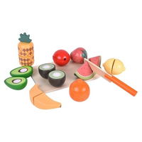 Kitchen Corner Wooden Cutting Play Food Fruit & Veg 11 Piece Set