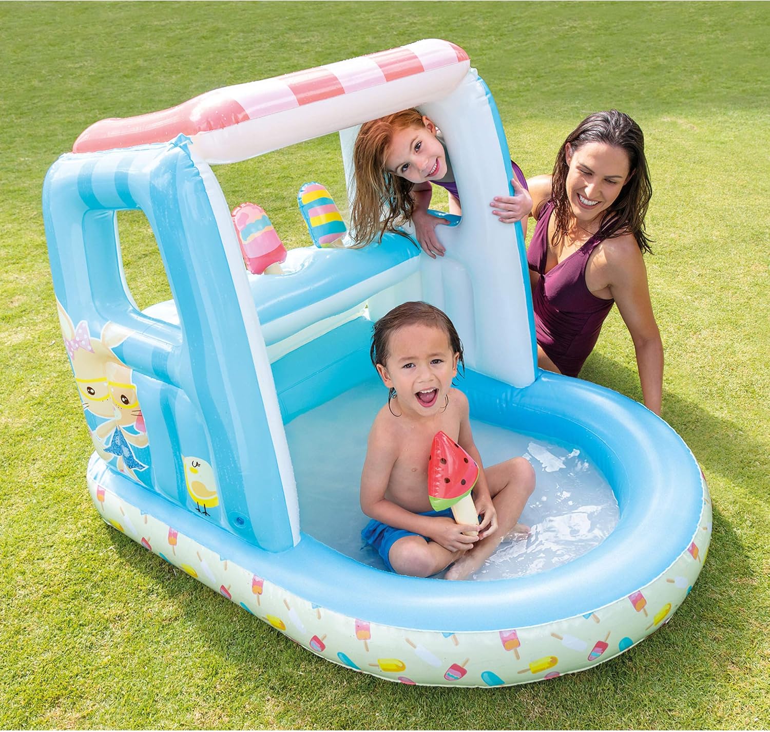 Intex Ice Cream Stand Inflatable Playhouse and Pool with Pump Included