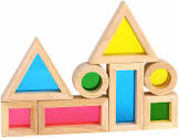 Tooky Toy Wooden Rainbow Sensory Blocks