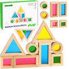 Tooky Toy Wooden Rainbow Sensory Blocks