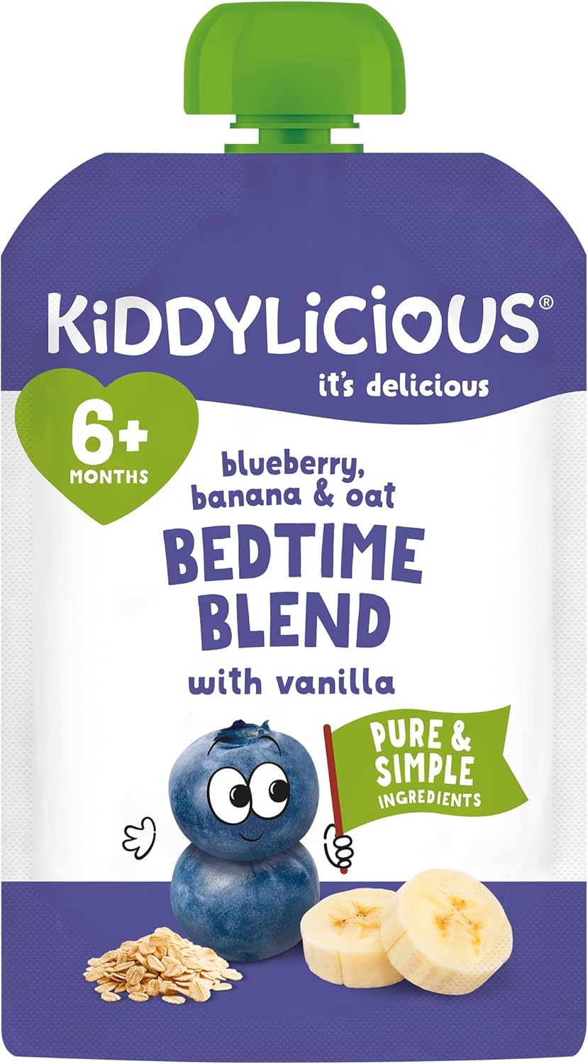 Kiddylicious Blueberry, Banana and Oats Bedtime blend with Vanilla -100g