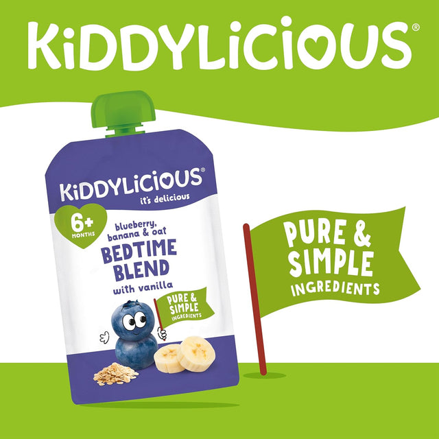 Kiddylicious Blueberry, Banana and Oats Bedtime blend with Vanilla -100g