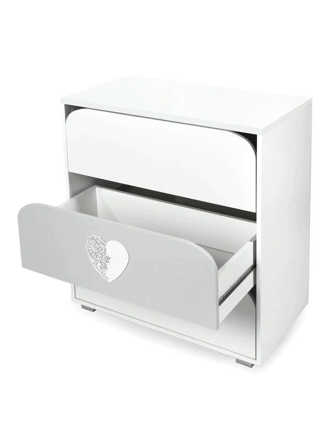 Chest of Drawers Nel Heart Collection with Removable Changing Tray