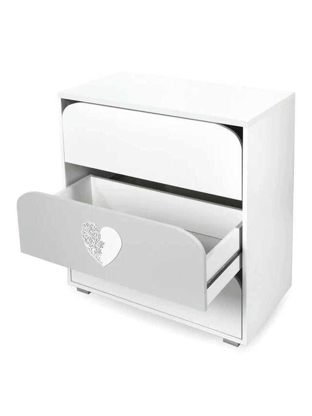 Chest of Drawers Nel Heart Collection with Removable Changing Tray