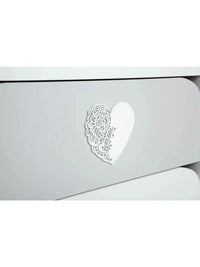Chest of Drawers Nel Heart Collection with Removable Changing Tray