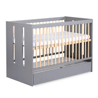 Crib Pauline Collection 120 x 60 cm with bedding container & safety rail