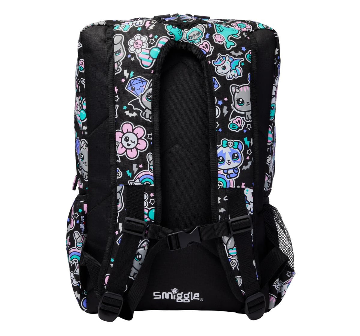 Smiggle Trailblazer Black Foldover Attach Backpack – 16 Inches