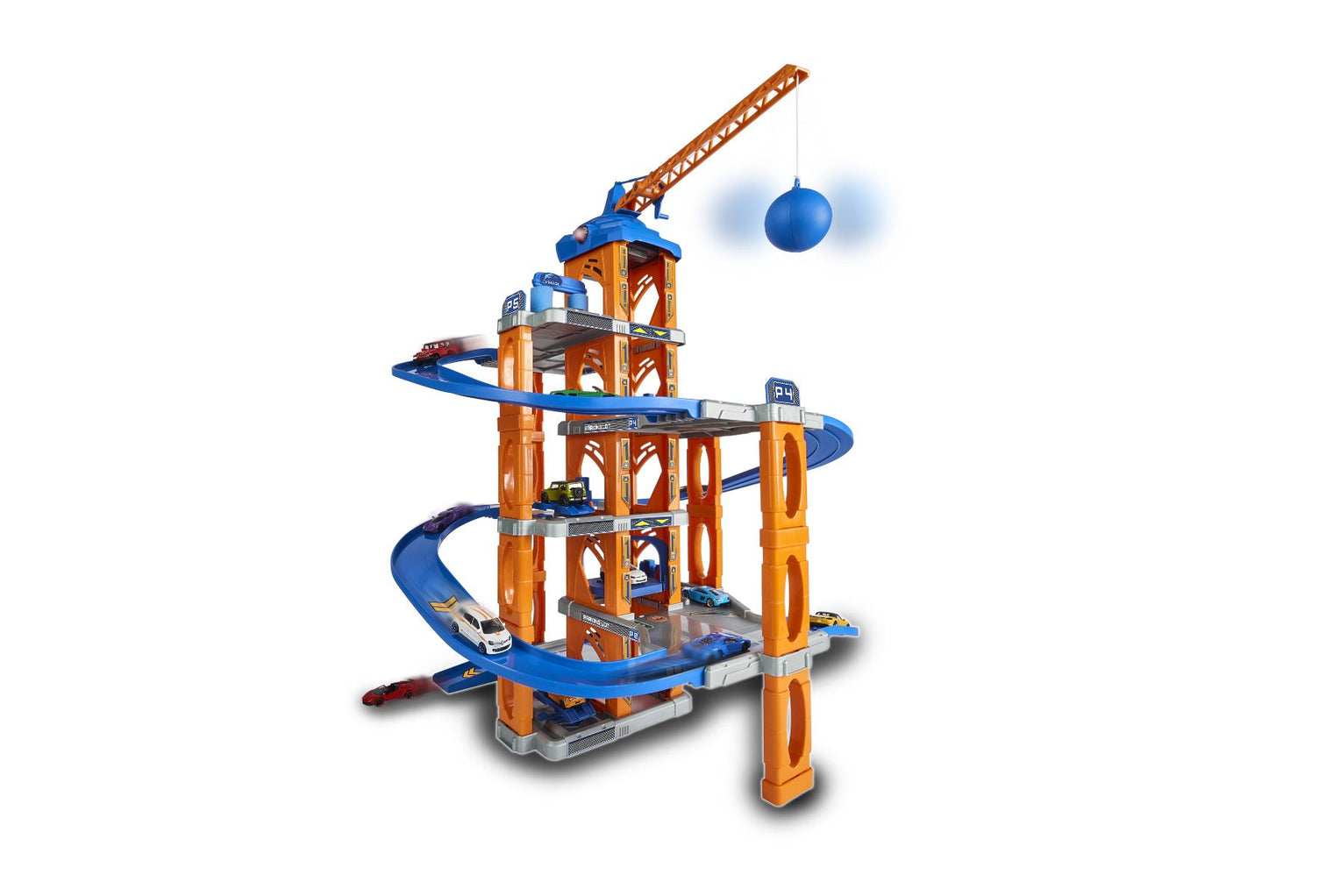 Majorette Motor Lift Center + 5 Cars