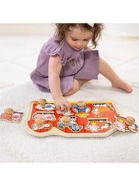 Melissa & Doug Deluxe Jumbo Knob Puzzle - Farm Friends